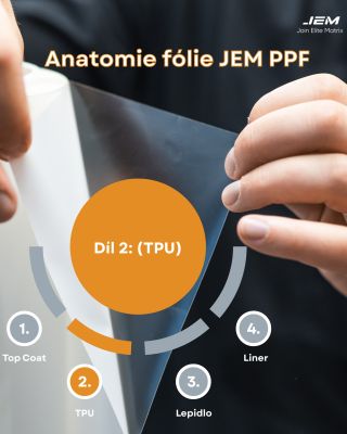 Anatomie fólie JEM PPF Díl 2: Flexibilní TPU jádro Zajímá vás, proč je TPU klíčové pro ochranu vašeho auta? Naše...