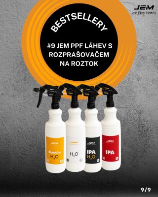#9 JEM PPF Láhev s rozprašovačem Dokonalost v každém detailu! Naše JEM PPF láhve s rozprašovačem jsou navrženy pro...